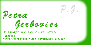 petra gerbovics business card